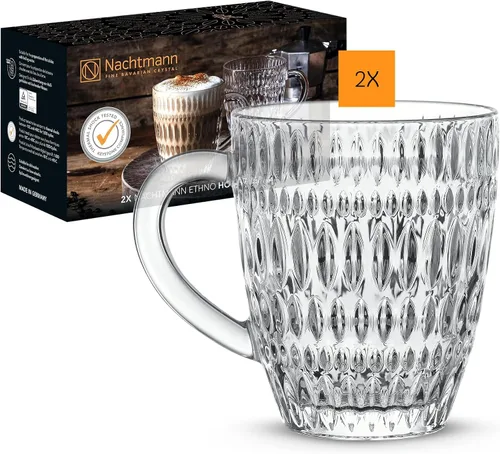 Nachtmann Ethno - Juego de 2 vasos de cristal para bebidas calientes, transparente