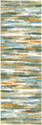 Miniatura 10 de Alfombra de pasillo moderna Lansny 2 x 6 pulgadas, alfombra de cocina lavable verde mostaza multicolor, alfombra antideslizante suave para pasillo