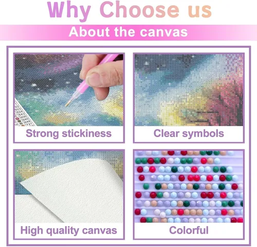 Miniatura 5 de CoHraeu Kits de pintura de diamantes en D para adultos, kits de pintura de diamantes de árbol de estrella, arte de gemas de diamante para decoración