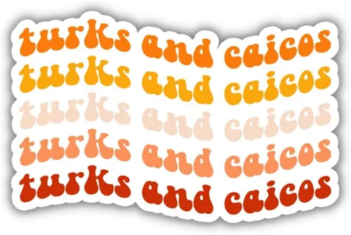 Miniatura 5 de Turks and Caicos Retro Travel Sticker, Multiple Colors, Vinyl Laptop, Water Bottle, Planner Journal Sticker, Places I've Been, Luggage Decal