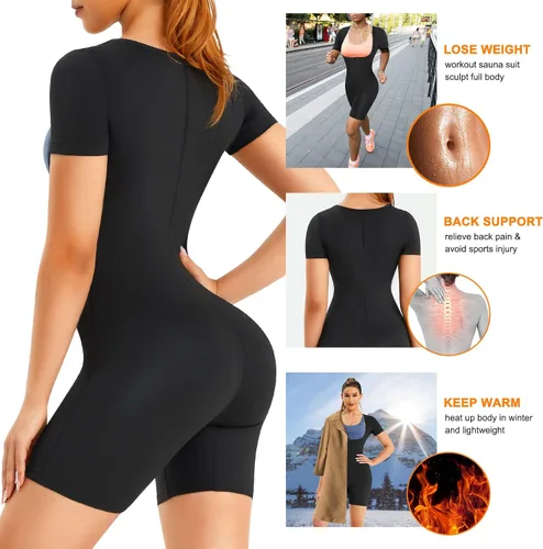 Miniatura 5 de URSEXYLY Traje de sauna para mujer, chaleco de sudor, entrenador de cintura, 3 en 1, adelgazante, moldeador de cuerpo completo, parte superior