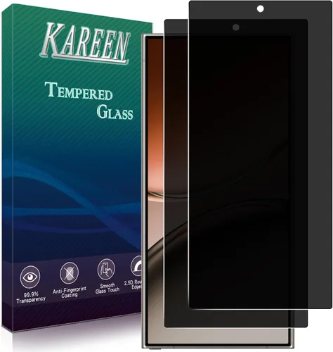 Miniatura 8 de KAREEN Paquete de 2 protectores de pantalla de privacidad para Samsung Galaxy S23 5G de 6.1 pulgadas, película de vidrio templado privado antiespía