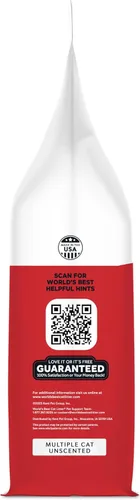 Miniatura 8 de WORLD'S BEST CAT LITTER Múltiples gatos sin perfume, 15 libras, ingredientes naturales, aglutinación rápida, desechable, 99% libre de polvo