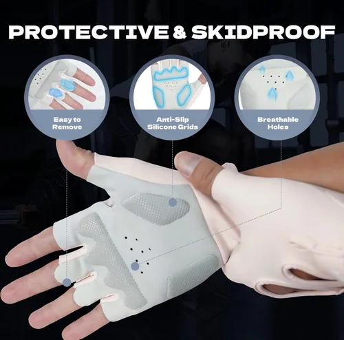 Miniatura 3 de Guantes de entrenamiento COFIT transpirables y antideslizantes, guantes de gimnasio para levantamiento de pesas para hombres y mujeres, agarre 4.