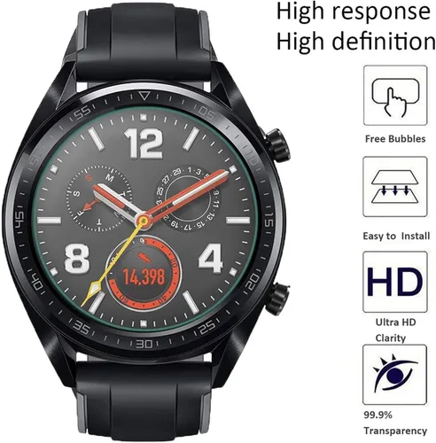 Miniatura 4 de Lamshaw Protector de pantalla compatible con PUREROYI Smart Watch, [3 unidades] Película protectora de pantalla de vidrio templado 9H compatible