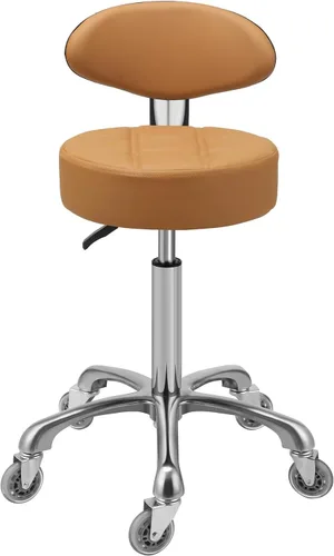 Miniatura 12 de Kaleurrier Silla Giratoria con Altura Ajustable, Taburete Resistente Hidráulico Rodante de Metal para Cocina, Salón, Bar, Oficina, Masaje