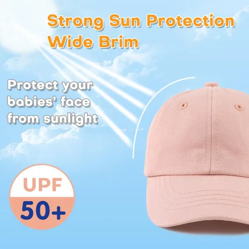 Miniatura 40 de Peecabe Gorra de béisbol para niños pequeños, unisex, de algodón, ajustable, para bebés, niños, gorra de béisbol para niñas de 1 a 5 años