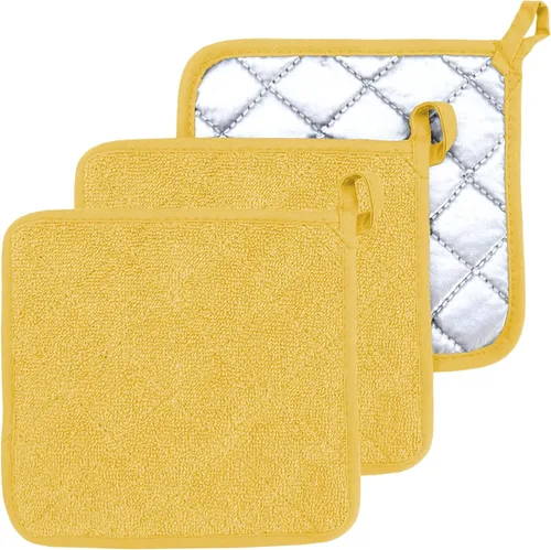 Miniatura 10 de Soporte para ollas de horno de algodón resistente al calor, agarradera de tela de toalla para cocina, guantes de horno para cocinar, cuadrado, 7 x 7