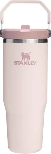 Miniatura 83 de Stanley IceFlow - Vaso con pajilla abatible con asa, de 20 onzas, tapa giratoria y popote abatible, botella de agua resistente a fugas, acero