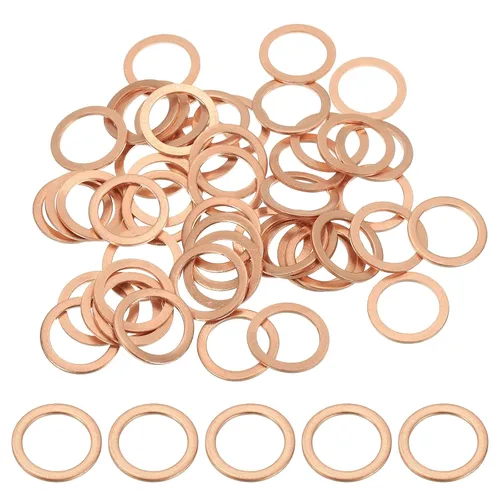 Miniatura 43 de PATIKIL Anilla de arandela de cobre M4, 25 piezas, 4mm ID 8mm OD 1mm de espesor, arandela plana métrica de sello de cobre para tornillos, pernos