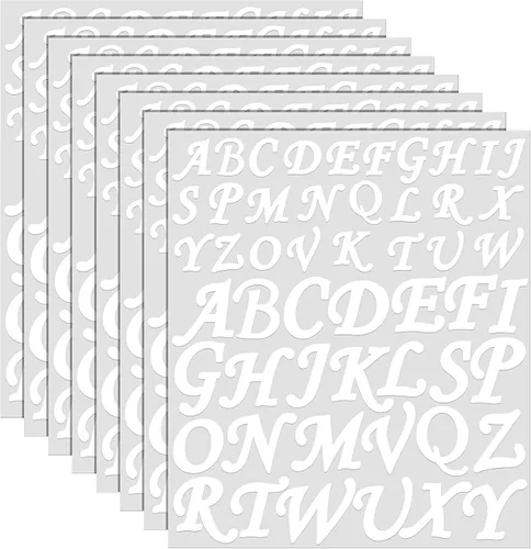 Miniatura 12 de Tenceur Adhesivos de letras de vinilo, 8 hojas, 416 unidades, color avanzado, 2 pulgadas, 3 pulgadas, gorra de graduación, impermeable