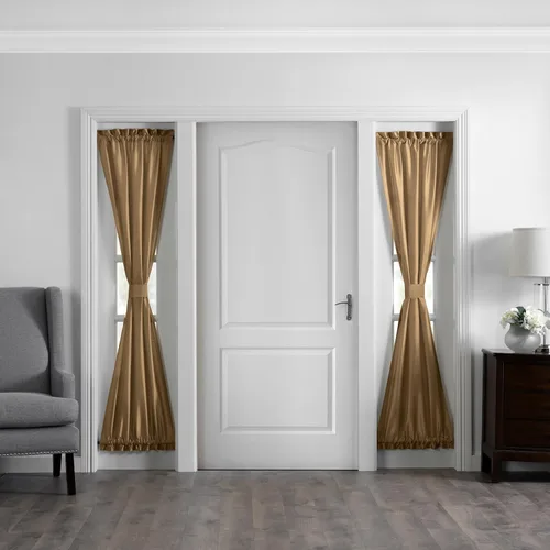 Elrene Home Fashions - Panel de cortina de ventana tipo blackout de seda sintética para ventana, modelo Colette