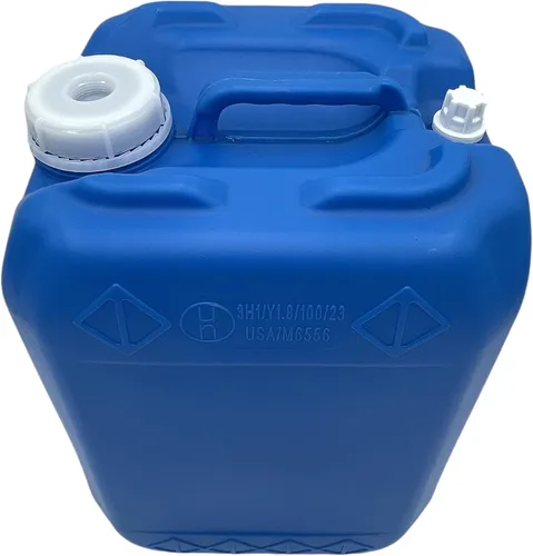 Miniatura 2 de Recipiente apilable de almacenamiento de agua de emergencia de 5 galones Dispensador de bebidas Carboy Jerrican Tapa de 2.756 in