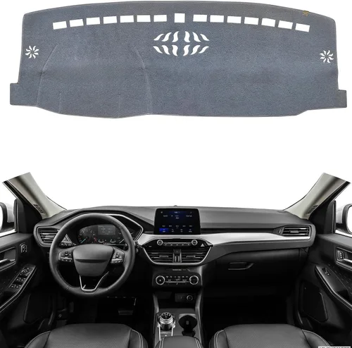 Miniatura 15 de TUCAREST Funda para salpicadero Compatible con Ch-Evy Silverado 1500/2500 HD/3500 HD 2019-2023, GM-C Sierra/HD 2500/ HD 3500 2019-2023, alfombrilla