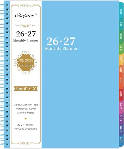 Miniatura 13 de Planificador Mensual 2026 – Planificador/Calendario 2026, enero de 2026 a diciembre de 2026, Planificadores mensuales con pestañas coloridas