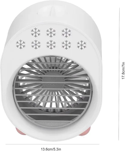 Miniatura 5 de Aire acondicionado portátil, enfriador de aire personal, ventilador de aire acondicionado evaporativo recargable por USB, ventilador