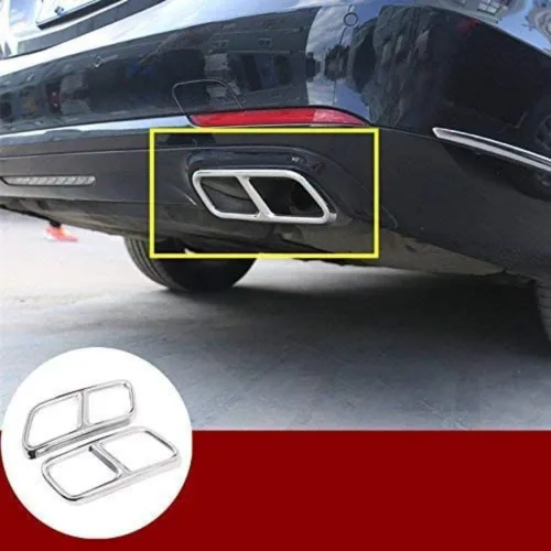 Autobro Para Mercedes-Benz Clase S W221 W222 2010-2017 Accesorios exteriores de acero inoxidable Silenciador de escape Cubierta de ajuste de tubo