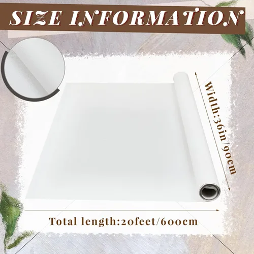 Miniatura 2 de Kinlop 36 pulgadas x 20 pies doble imprimado lona de algodón grande blanco lienzo rollo para óleo y pintura acrílica