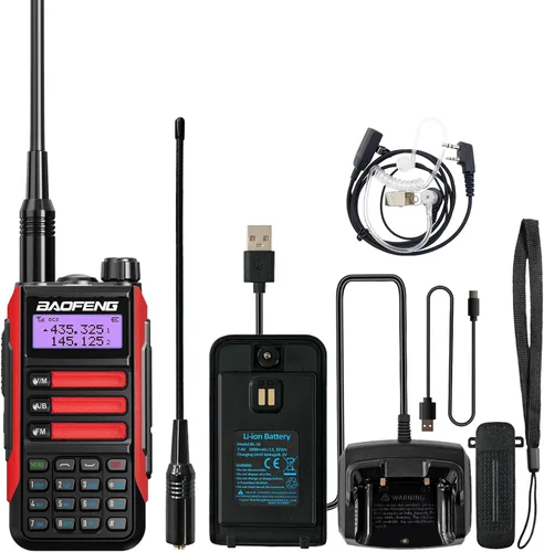 Miniatura 37 de BAOFENG Walkie Talkie UV-16R USB-C 10W con cable de programación Radio bidireccional impermeable de largo alcance de doble banda Radio portátil