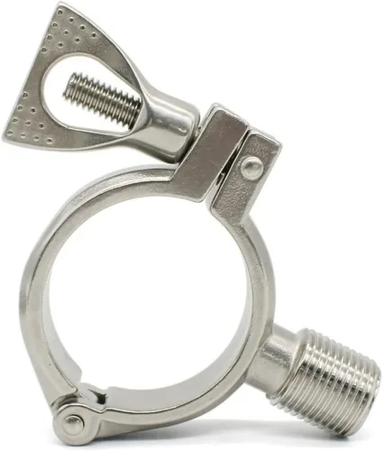 Miniatura 4 de Abrazadera de tubo de acero inoxidable 304 con rosca externa de 1/2 pulgadas, tubos de soporte para tubos pesados para el hogar, abrazaderas OD19mm