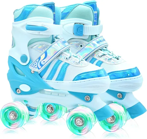 Miniatura 16 de Patines de Ruedas para Niños, 4 Patines de Ruedas Ajustables con Ruedas Iluminadas, Patines de Ruedas para Niñas y Niños, Niños Principiantes