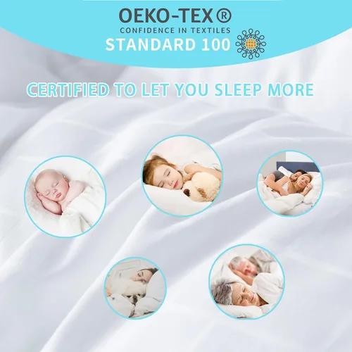 Miniatura 4 de Cubrecolchón extra grueso, tamaño Queen corto, funda de colchón refrescante. Funda de colchón transpirable y refrescante. 100% algodón, parte