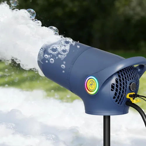 Cañón de espuma para fiestas, máquina de espuma de 3 modos para fiesta, velocidad de viento ajustable, barril frontal desmontable, máquina de