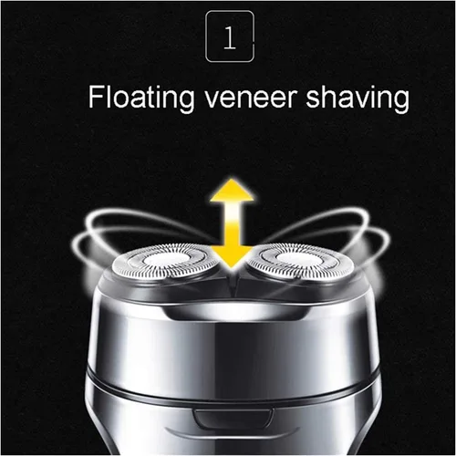 Miniatura 5 de Afeitadoras eléctricas para hombres, maquinilla de afeitar eléctrica para hombre, seco y húmedo, impermeable, rasuradora facial rotativa, afeitadora