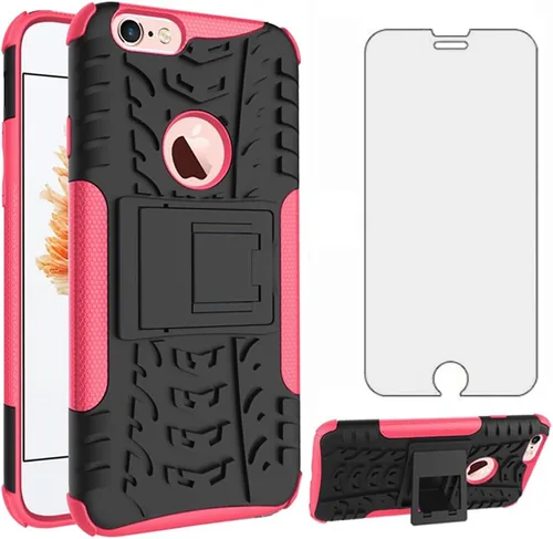 Miniatura 10 de Funda de teléfono para iPhone 7plus 8plus 7/8 Plus 5.5 con protector de pantalla de vidrio templado y soporte, accesorios híbridos duros