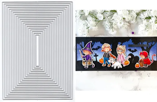 Miniatura 9 de DzIxY Troqueles de corte de metal de borde irregular para kit de fabricación de tarjetas, troquelados, troquelados, plantillas de máquina de álbumes
