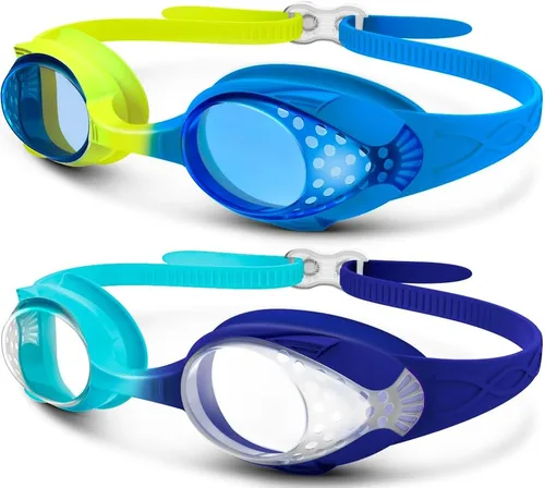 Miniatura 17 de OutdoorMaster - Gafas de natación de ajuste rápido para niños (2 unidades)