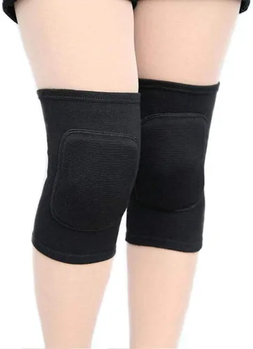 Rodilleras de voleibol para bailarines, rodilleras suaves y transpirables para hombres, mujeres, niños, rodilleras protectoras para voleibol, Negro