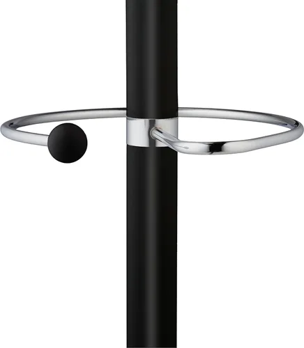 Miniatura 6 de Relaxdays Perchero con paraguas, alto x profundo: 69.5 x 14.4 in, 16 ganchos para ropa, colgador de suelo, V. Colores, 80% acero, negro, plata, 69.5