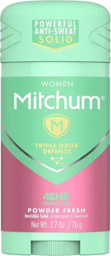 Mitchum Women Stick - Desodorante antitranspirante sólido, polvo fresco, 2.7 onzas (paquete de 1)