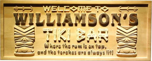 Miniatura 22 de ADVPRO wpa0053 - Letrero personalizado con nombre grabado en 3D de madera para el hogar, bar, cerveza, decoración del hogar, placas de casa de lago