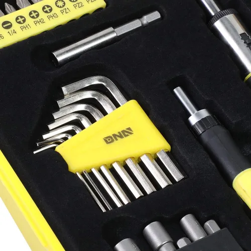 Miniatura 3 de DNA MOTORING Kit de herramientas de mano universal, juego de llaves hexagonales de destornillador multibits, destornillador multibit con puntas