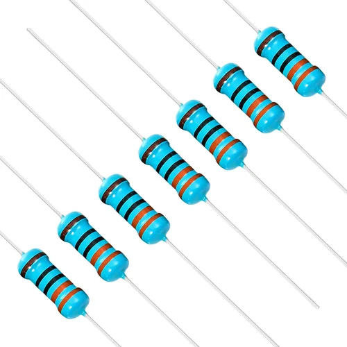 Miniatura 58 de Chanzon 50 piezas 1 W 10 Ω ohm Resistencia de película metálica fija de tolerancia 0.01 ±1% 10R MF Resistencias de agujero pasante con limitación