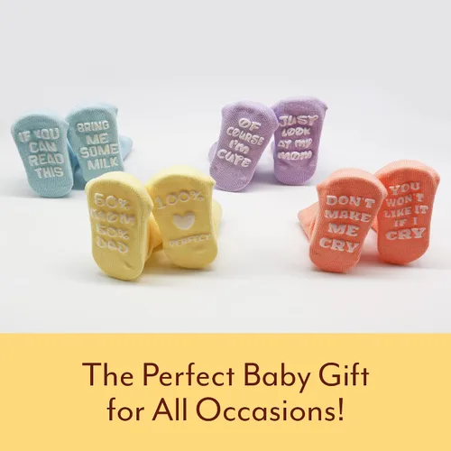 Miniatura 2 de Mommachi - Juego de calcetines para bebé, regalos de baby shower neutros y artículos esenciales para recién nacidos, Pasteles