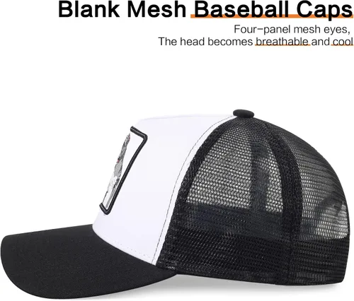 Miniatura 4 de Gorra de béisbol bordada ajustable para hombre, gorra de béisbol bordada con malla transpirable, parche cuadrado, gorras para mujer