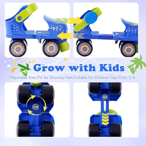 Miniatura 3 de Kids Roller Skates for Girls and Boys Age 2-4 Years Old,Adjustable Quad Toddler Children Beginner Roller Skates