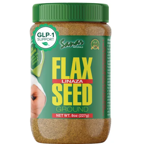Sanar Naturals Linaza molida | Fibra, Omega 3, 6, 9, Lignans | Salud digestiva y control de peso | Para hornear batidos y recetas diarias | Soporte