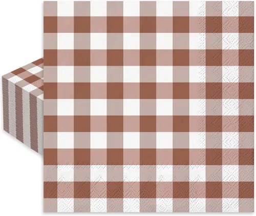 Miniatura 9 de Whaline Servilleta de papel a cuadros verde salvia, servilletas desechables para almuerzo, servilletas de cena para novia, ducha, suministros
