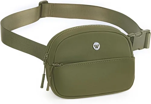 Miniatura 60 de WESTBRONCO Riñoneras para mujeres y hombres, bolsa para cinturón con bolsillos con cremallera, riñoneras modernas, bolsas cruzadas ligeras de 1