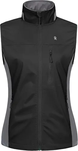 Miniatura 3 de Little Donkey Andy Chaleco Softshell ligero a prueba de viento para mujer, para golf, tenis, correr, ciclismo