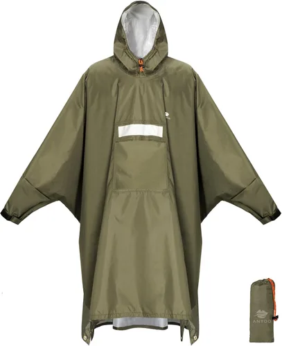 Miniatura 142 de ANYOO Poncho de lluvia con capucha para adultos, impermeable, ligero, para hombres y mujeres, chaqueta de lluvia reutilizable para emergencias al