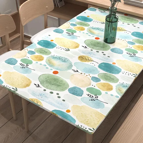 Miniatura 5 de Papel tapiz abstracto azul para despegar y pegar, papel de contacto geométrico, papel tapiz bohemio para baño, papel de pared autoadhesivo extraíble