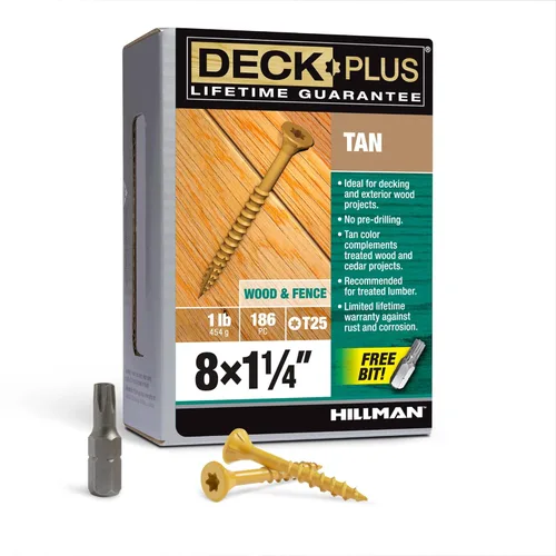 Miniatura 40 de Deck Plus Tornillos para Madera Exterior y Cercas con Revestimiento Epoxi de 2-1/2 Pulgadas #10 x 2-1/2" Torx/Star Drive Incluido Rosca Gruesa, Verde