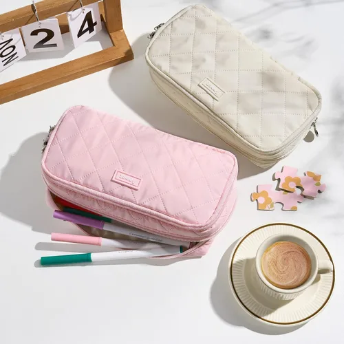 Miniatura 6 de Sooez Estuche grande para lápices, bolsa para lápices extra grande con 8 compartimentos, bolsa para bolígrafos de apertura amplia, organizador