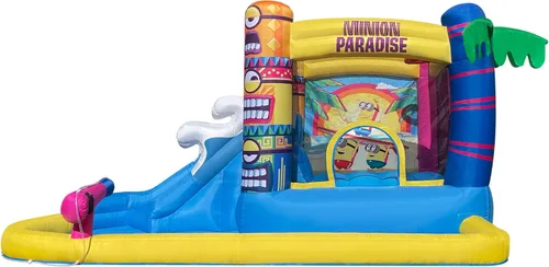 Miniatura 9 de Funormous Marvel Spider-Man Casa de Rebote Inflable con Tobogán, Castillo Hinchable de Spiderman para Niños, Interior y Exterior, Plus Soplador