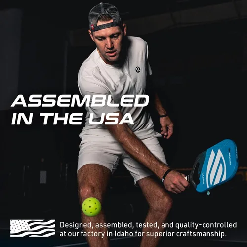 Miniatura 3 de Selkirk Sport LUXX Control Palas de pickleball de fibra de carbono Florek con un núcleo de polipropileno X7, la pala de pickleball está diseñada Azul
